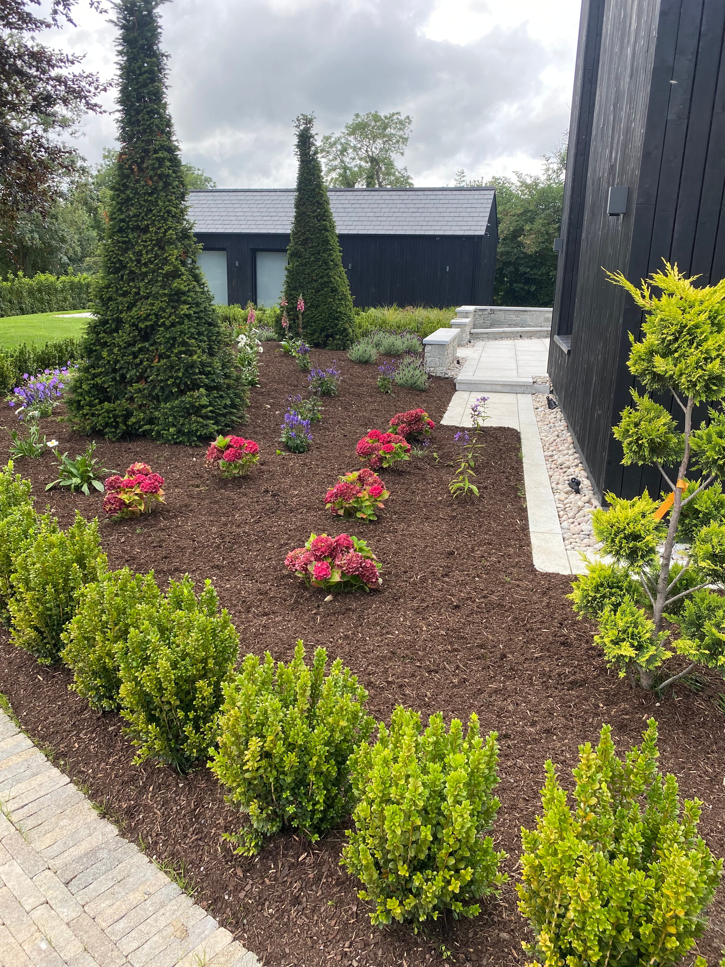 Patio and landscaping detail in Donaghpatrick, Meath