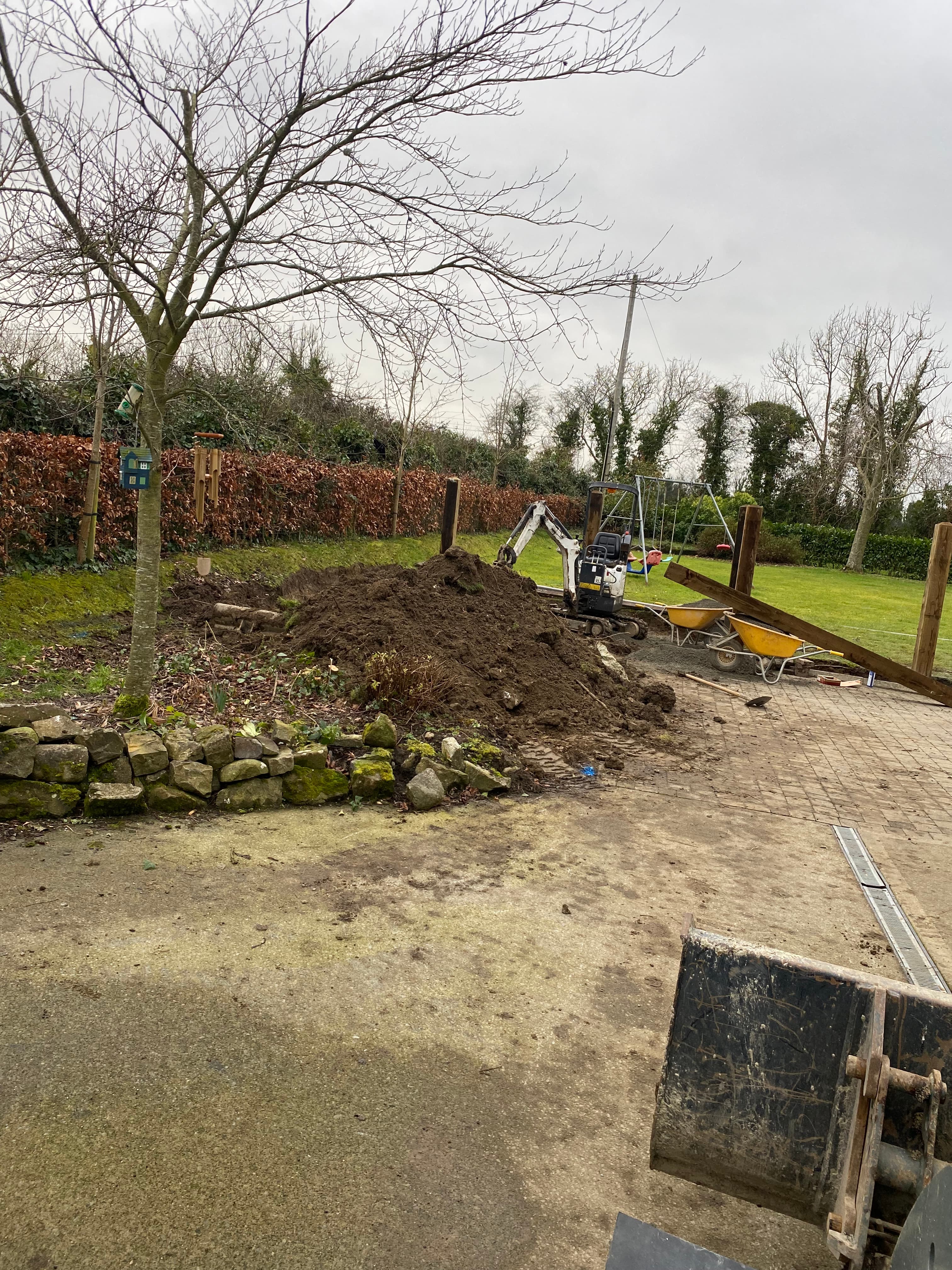 Paved gazebo construction in progress in Donore, Meath