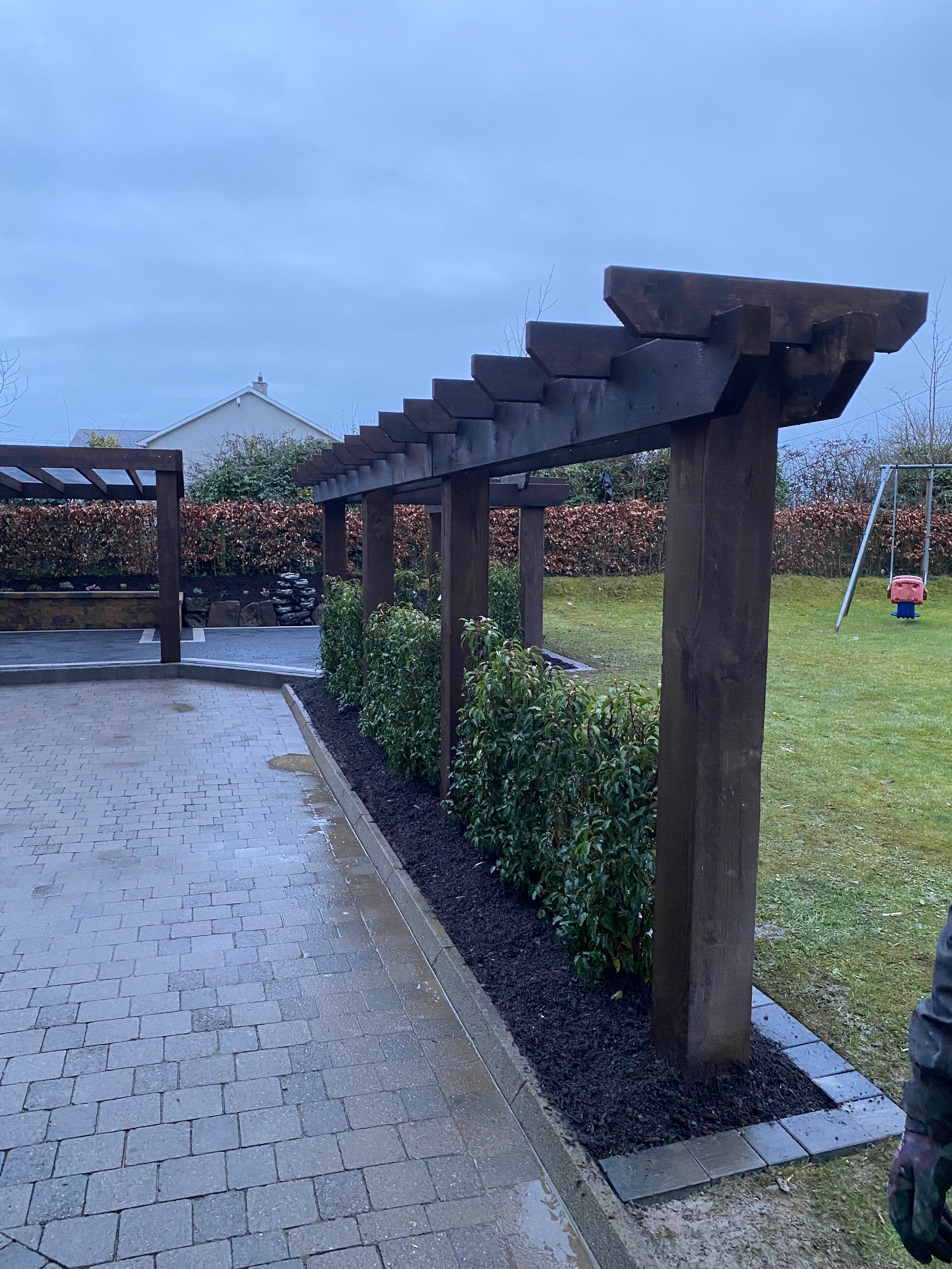 Paved gazebo path detail in Donore, Meath