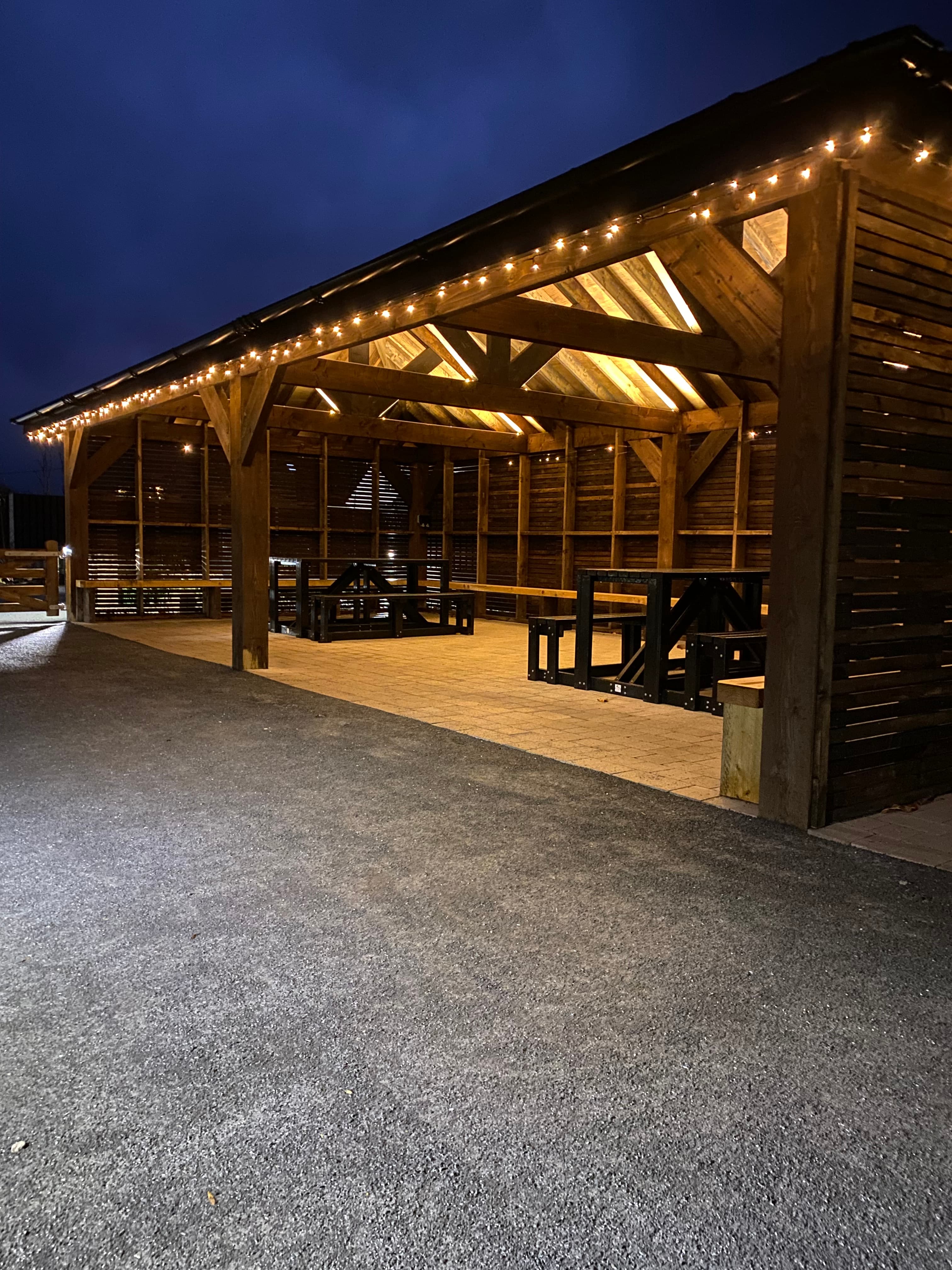 Gazebo seating area at Park Beo, Wilkinstown, Meath