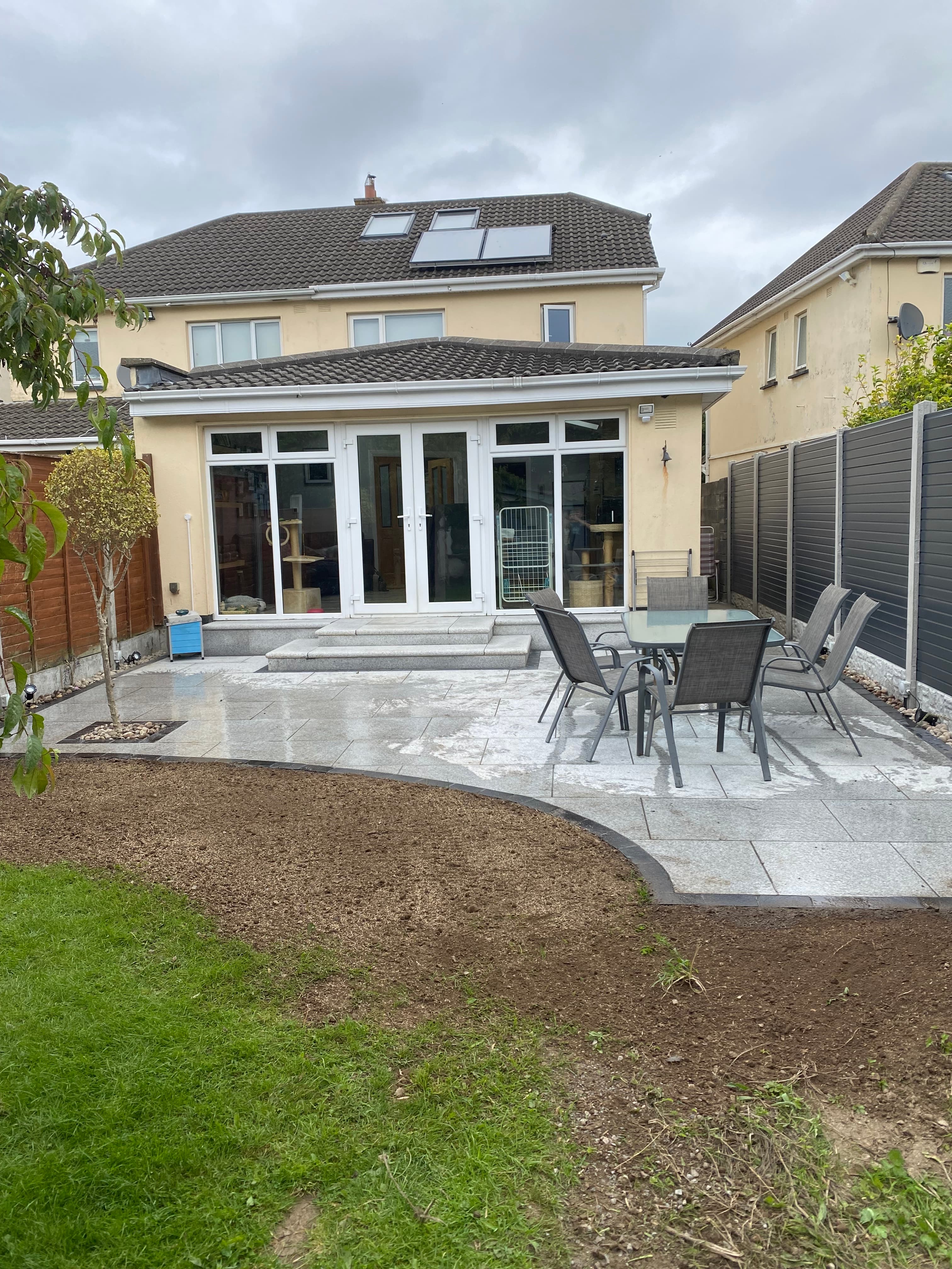 Granite patio detail in Tallaght, Dublin