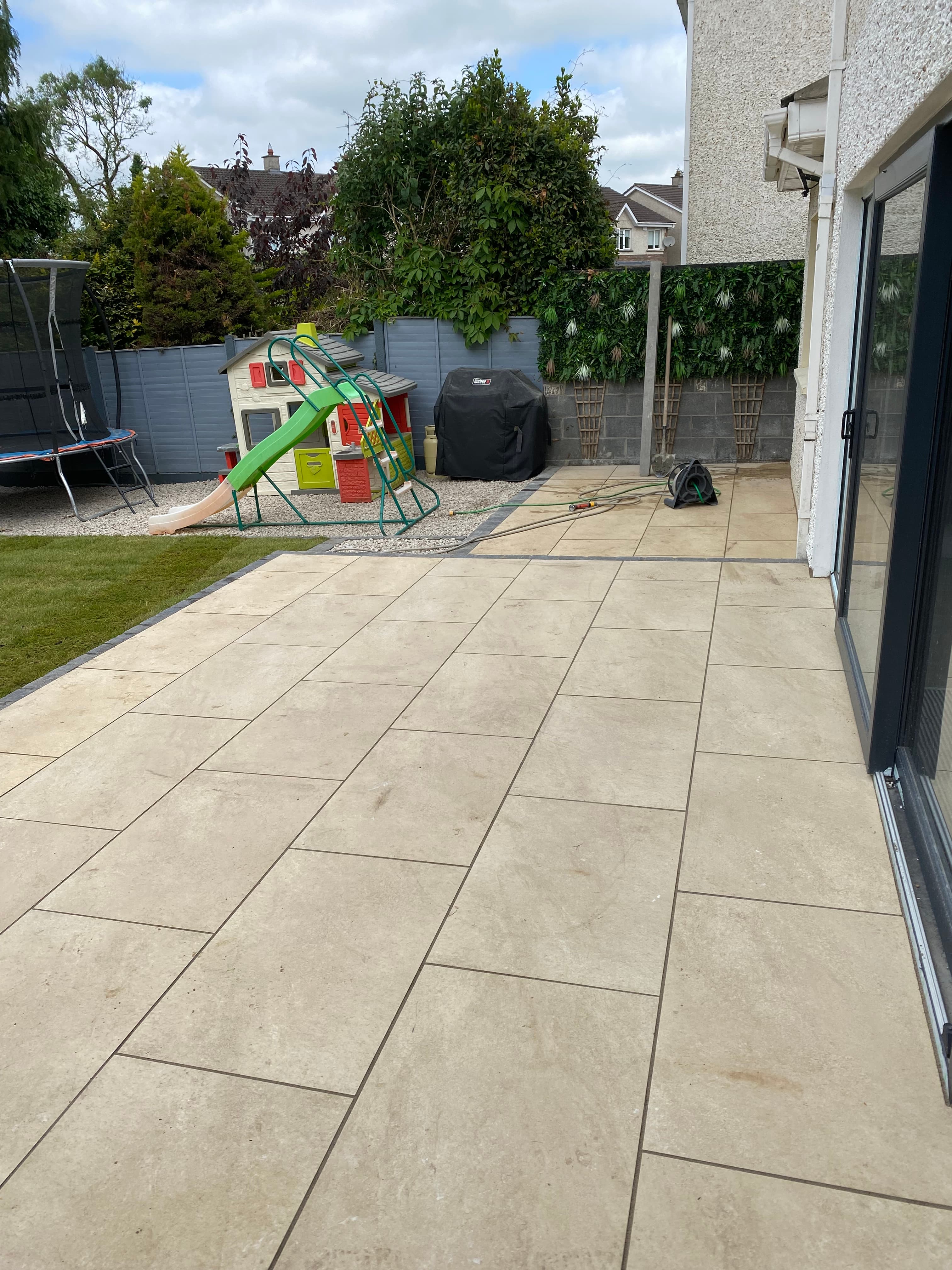 Porcelain patio with kerbing in Navan, Meath