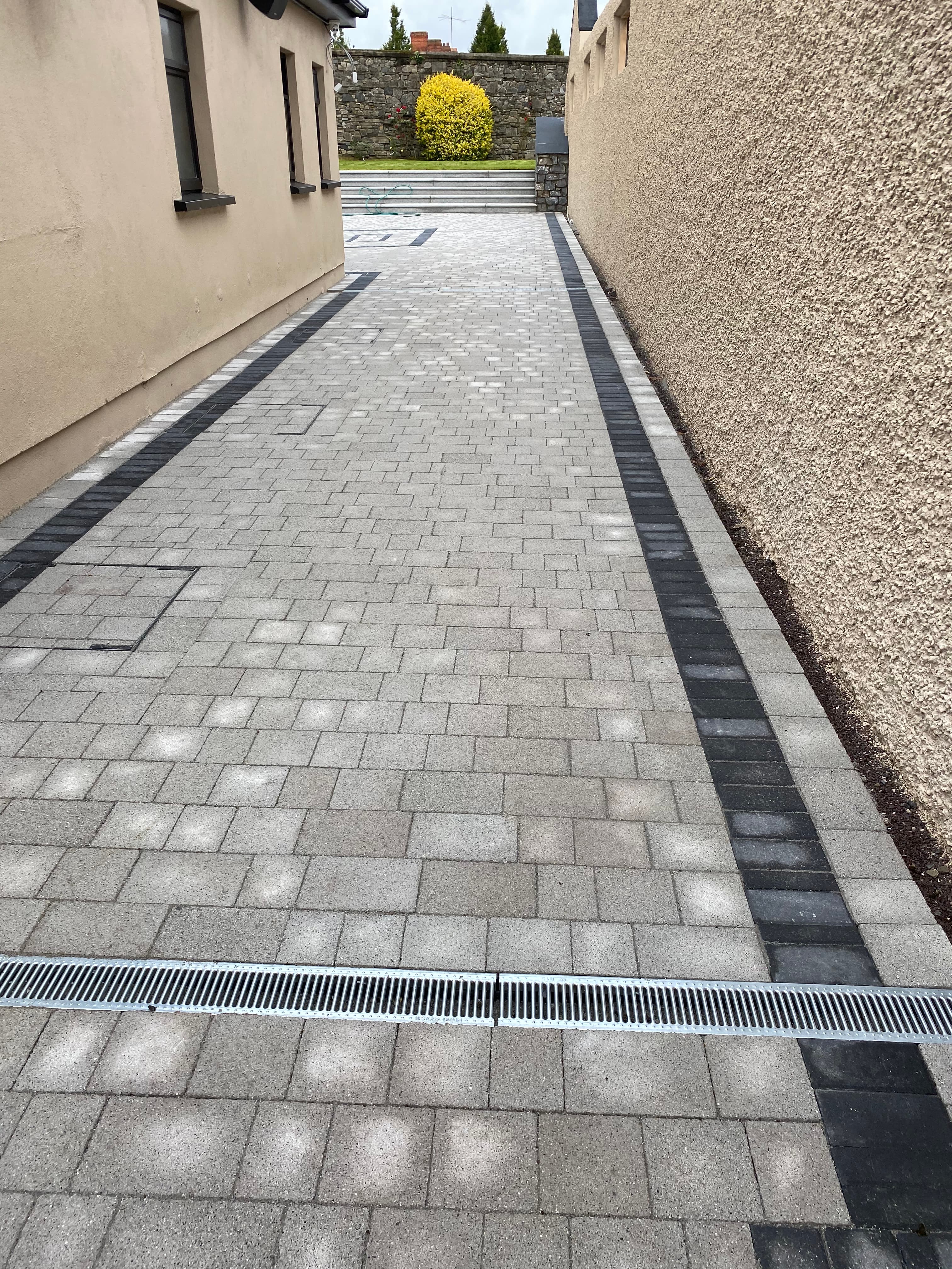 Paved path with granite steps in Navan, Meath