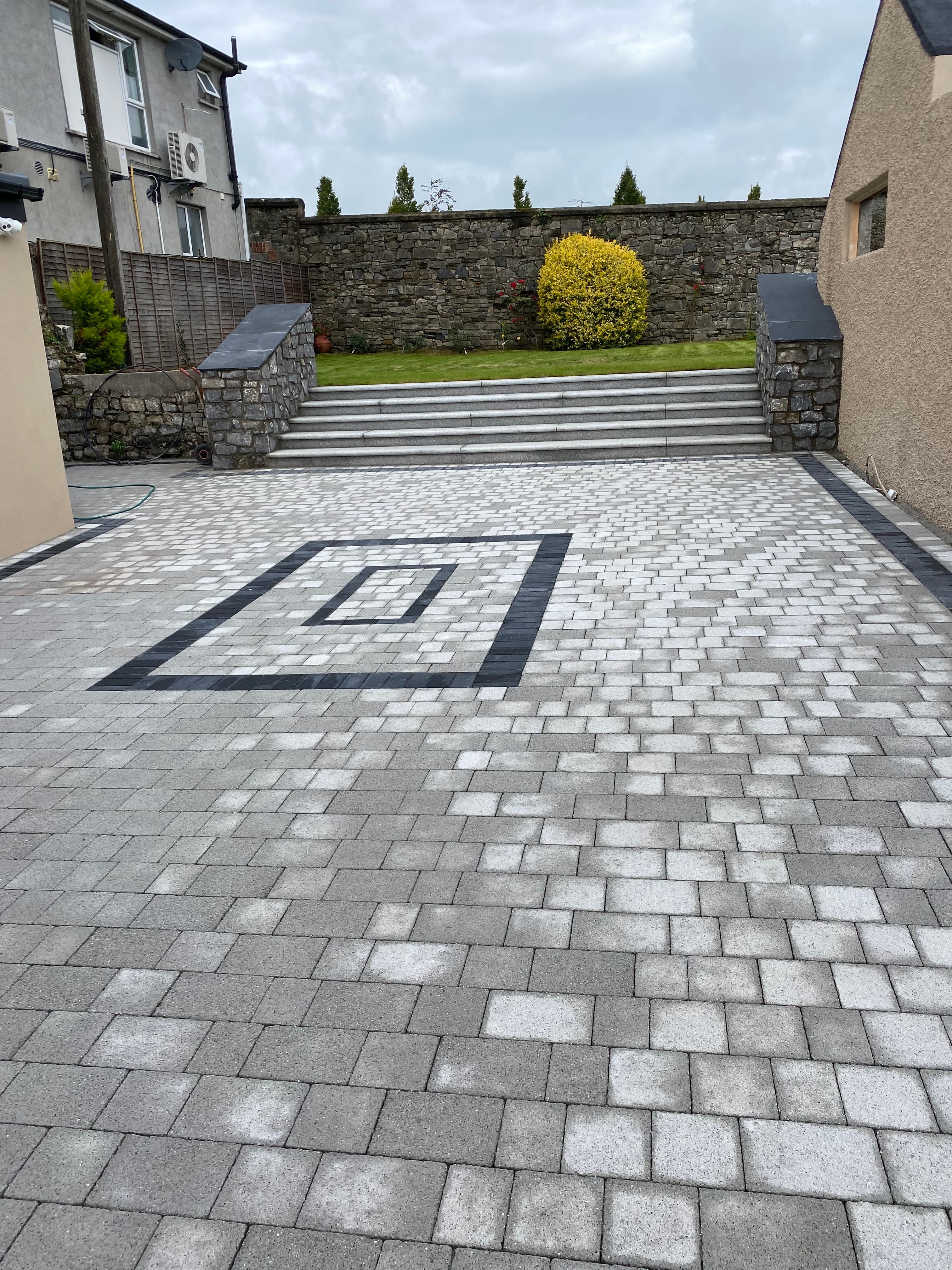 Granite steps and paving detail in Navan, Meath