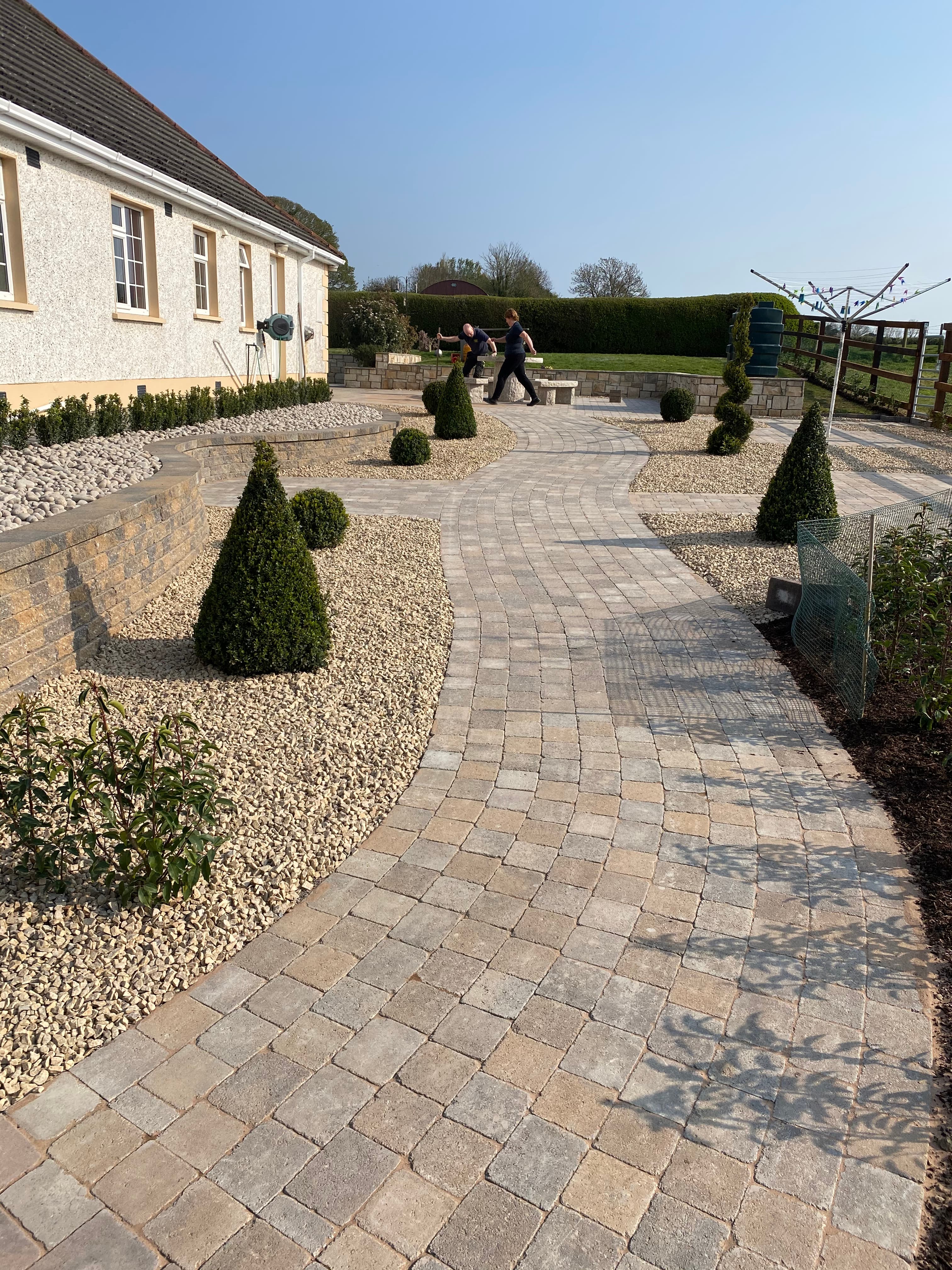 Garden path and walling in Wilkinstown, Meath
