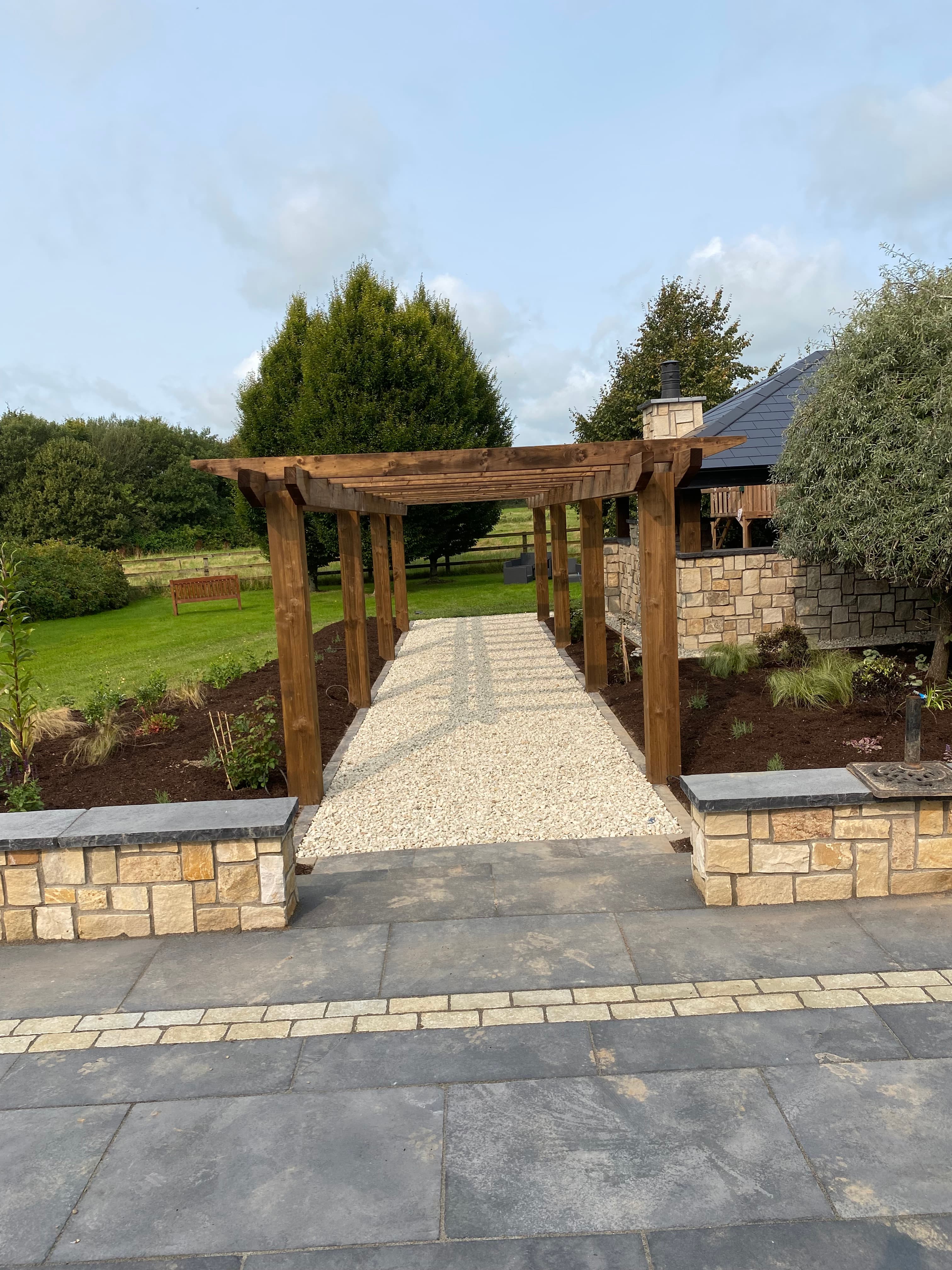 Granite patio path detail in Dunshaughlin, Meath